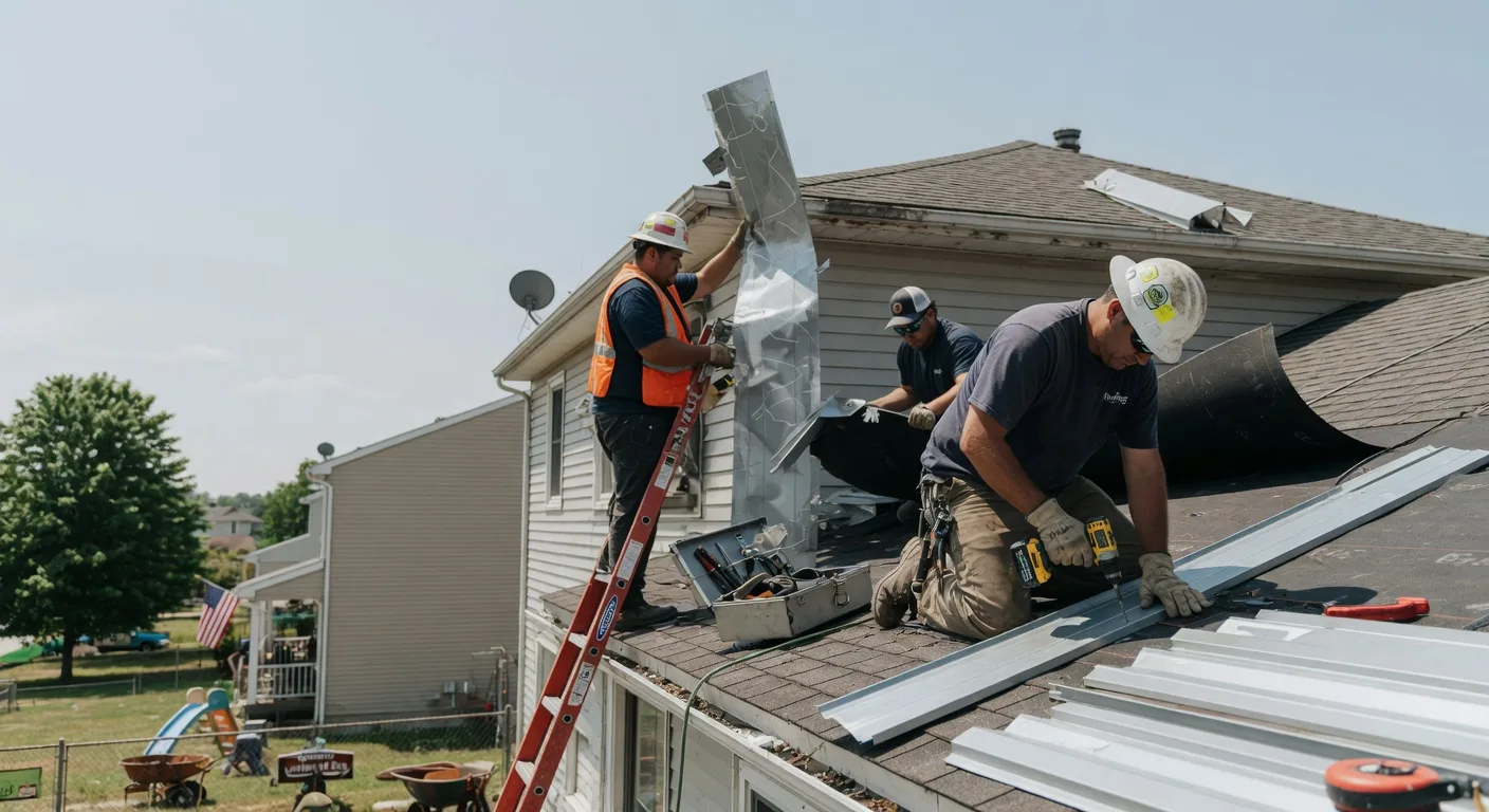 Storm Damage Metal Roof Repair in Potts Grove, PA